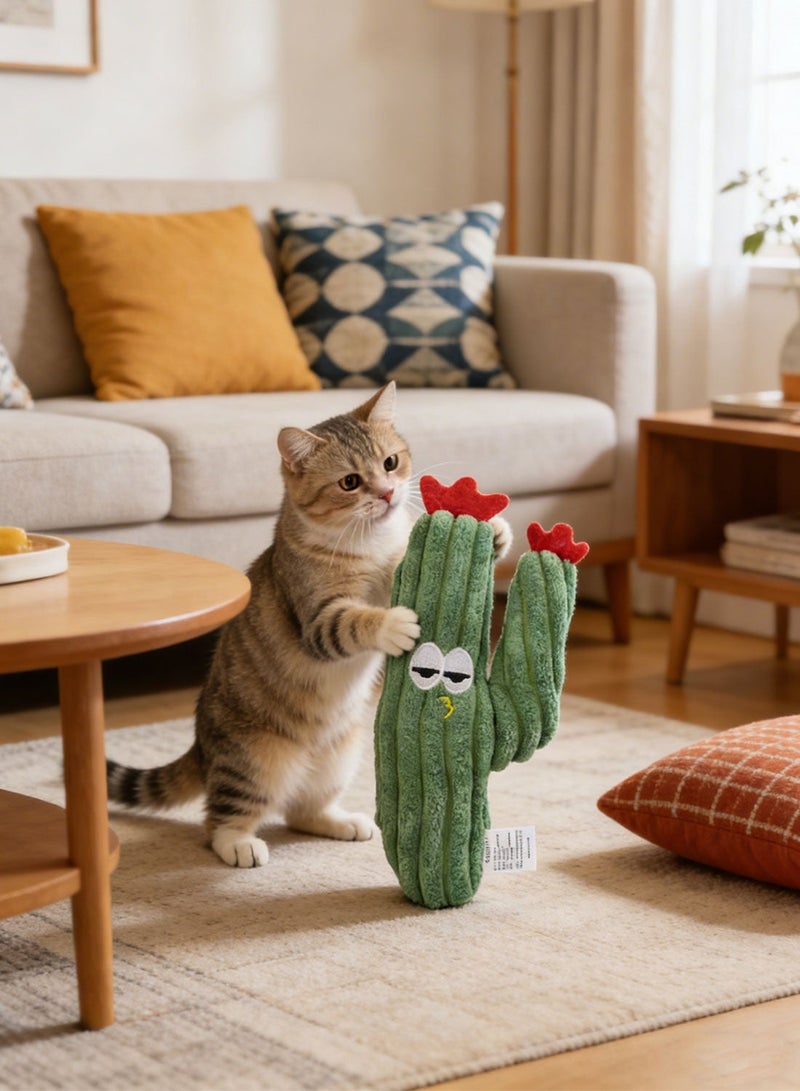 Cat Toys Cactus Chew Plush Toy Interactive for Cats & Kittens Indoor Play - view 5